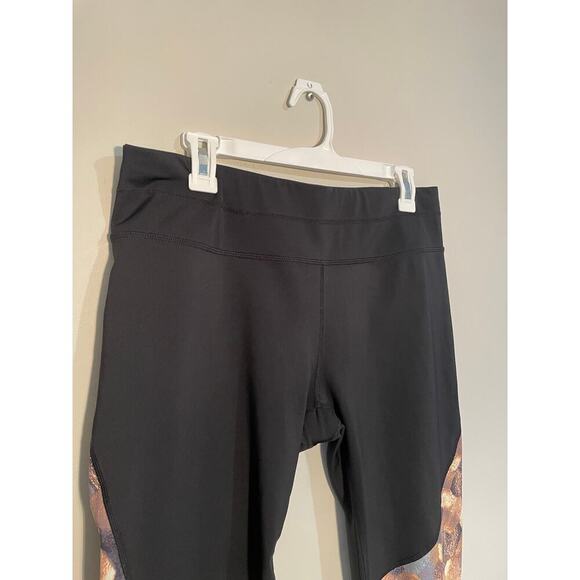 Athleta Black Asym Mesh Sonartight Athletic Leggings Size Large - Picture 4 of 15